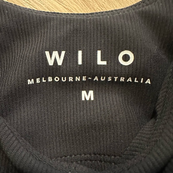 WILO Black Ribbed Sports Bra M - Picture 7 of 9